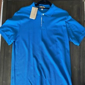 Blue Burberry polo